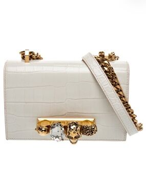 Authentic Alexander MCQUEEN Mini Jeweled Satchel Bag